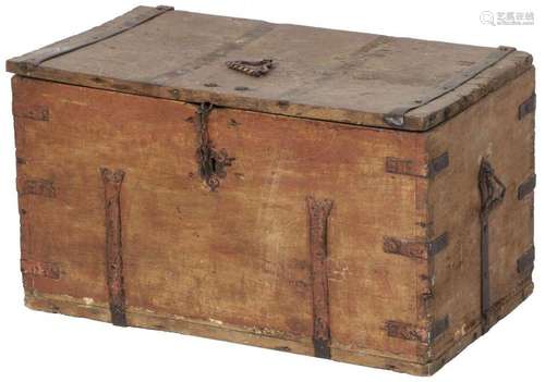 A pinewood chest, Germany, ca. 1900.