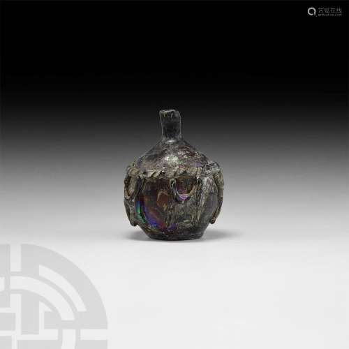 Islamic Glass Vessel with Trails