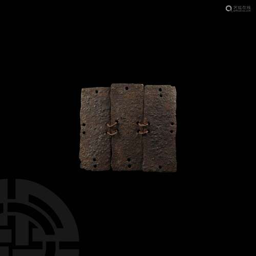 Viking Age Lamellar Plate Armour Section