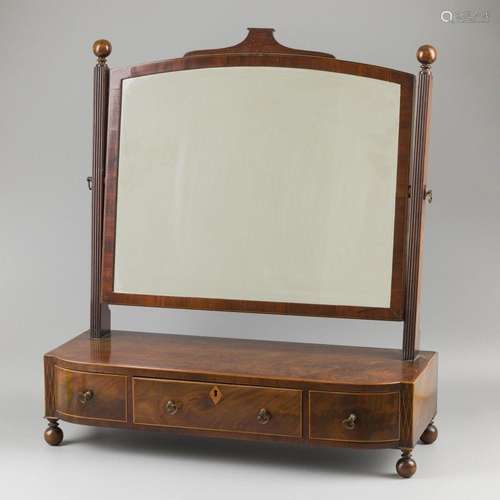 A mahogany veneered toilet mirror / vanity mirror, Germany(?...