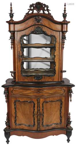 A Victorian / Willem III display cabinet or 'bonheur du...