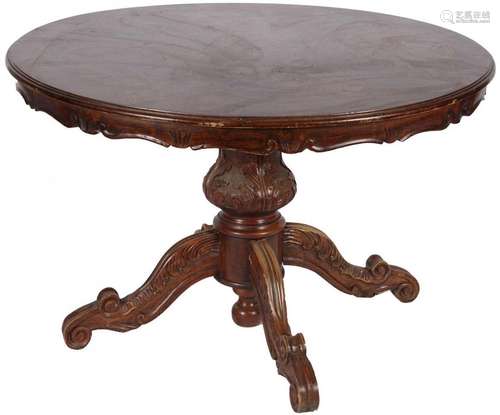 A Willem III / Victorian mahogany veneered centre table, Dut...