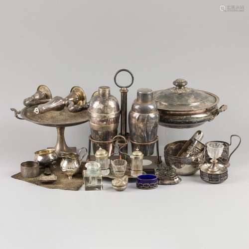 Large lot of silver plated objects