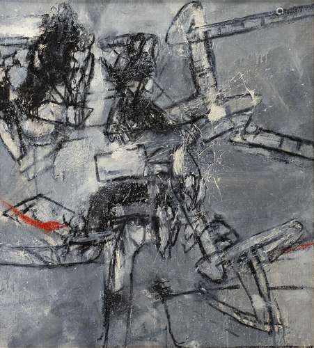 Valerio Adami "Untitled" 60's oil on canvas c...