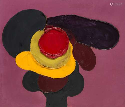 Luis Feito "686" 1969 oil on canvas cm 45x54 Signe...