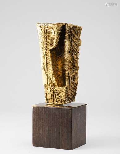 Arnaldo Pomodoro "Studio" 1959 golden bronze and w...