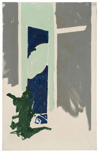 Mario Schifano "Interno + cielo" 1976 enamel and g...