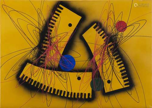 Roberto Crippa "Untitled" 1952 oil on canvas cm 70...