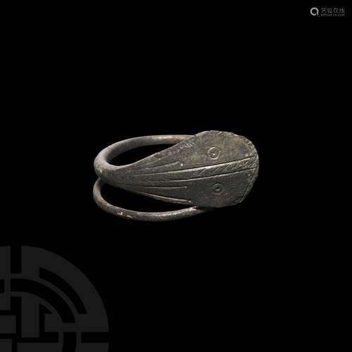 Iron Age Celtic Bracelet with Snake Heads