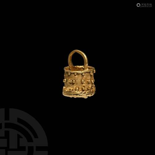 Pre-Viking Gold Bucket Pendant