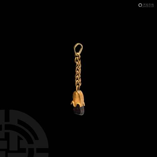 Viking Age Gold Lapidary Pendant