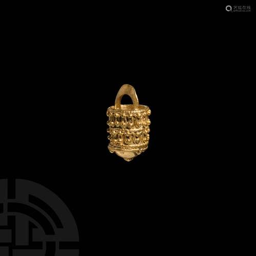 Pre-Viking Gold Bucket Pendant