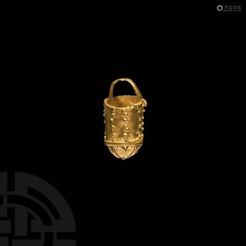 Pre-Viking Gold Bucket Pendant