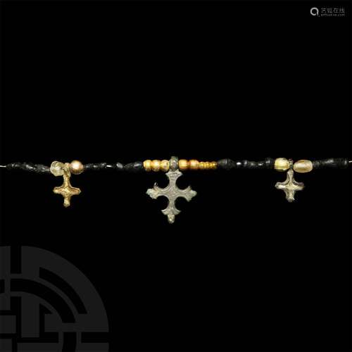 Viking Cross Pendants with Beads