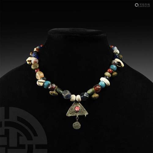 Viking Age Mixed Bead Pendant Necklace