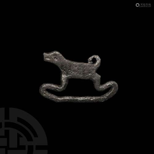 Viking Age Fire Striker with Dog Handle