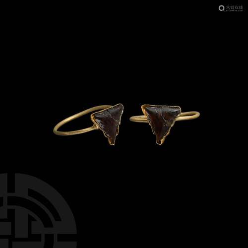 Medieval Gold Ring with Garnet