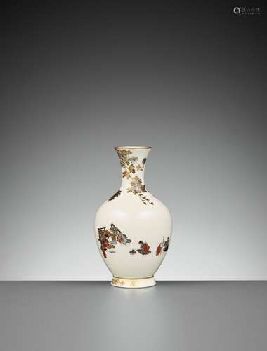 YABU MEIZAN: A FINE SMALL SATSUMA VASE