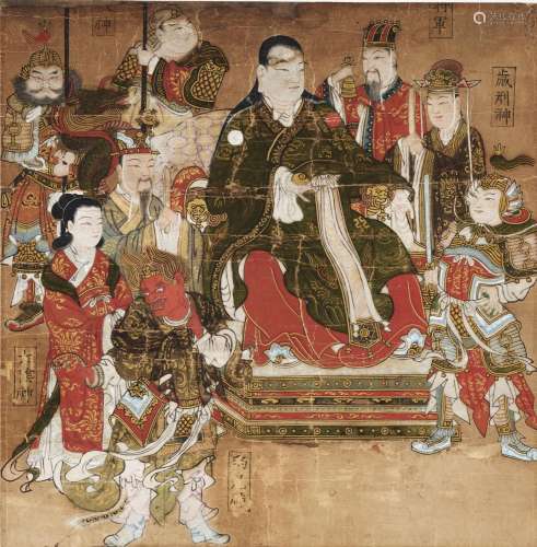 A RARE AND EARLY PAINTING OF THE HACHISHOJIN