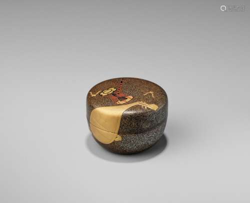 GYOKUSEN: A LACQUER NATSUME (TEA CADDY) AND COVER WITH GAGAK...