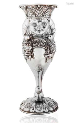 SILVER GOBLET BY MIKHAIL CHEMIAKIN (RUSSIAN B. 1943)