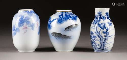 THREE JAPANESE VASES