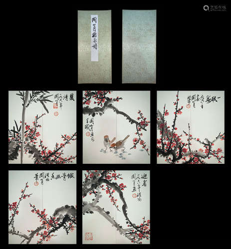 A Guan shanyue's flowers album painting