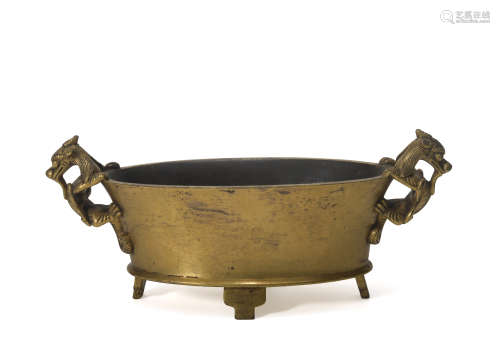 A gilt-bronze censer