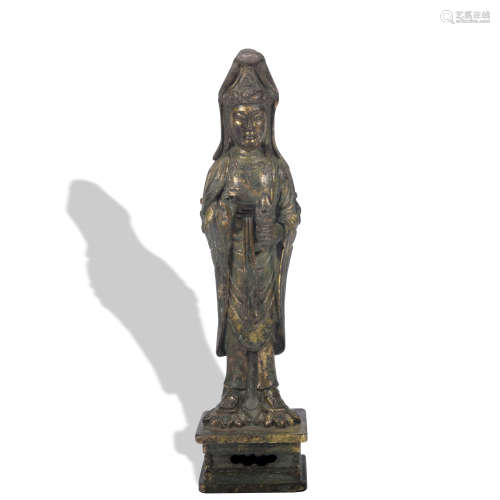 A bronze statue of Guanyin