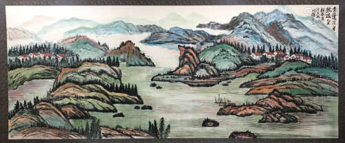 A Zhu jizhan's landscape painting(without frame)