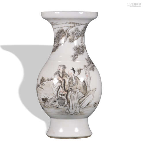 A Grisaille-painted 'figure' vase