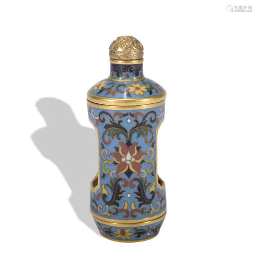 A Cloisonne enamel 'flowers' snuff bottle