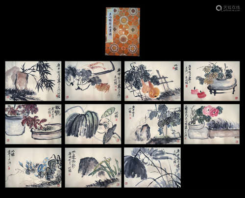 A Zhu jizhan's flowers album painting
