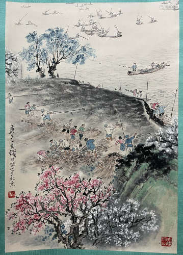 A Qian songyan's flowers painting