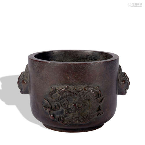 A bronze censer