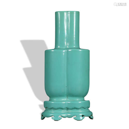 A Turquoise glazed vase