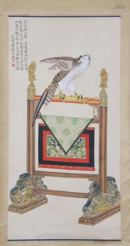 A Yu feian's eagle painting