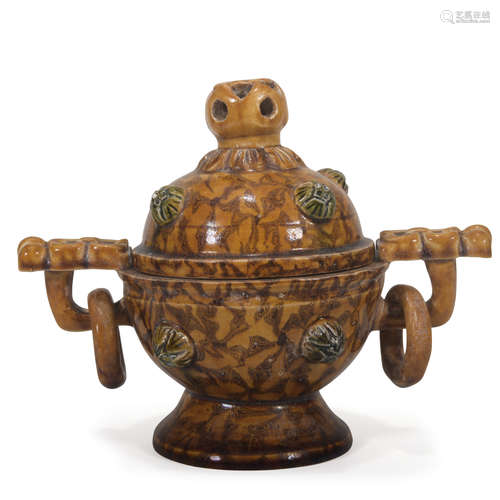 A Stranded glazed censer