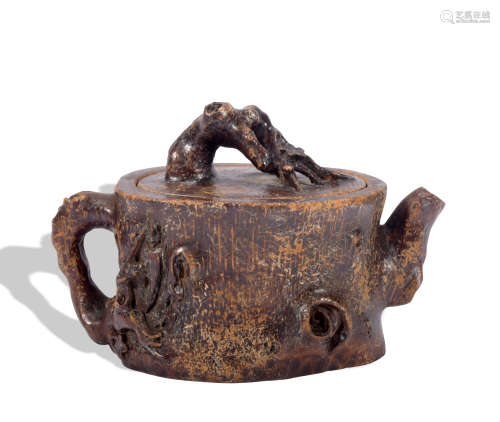 A bamboo teapot