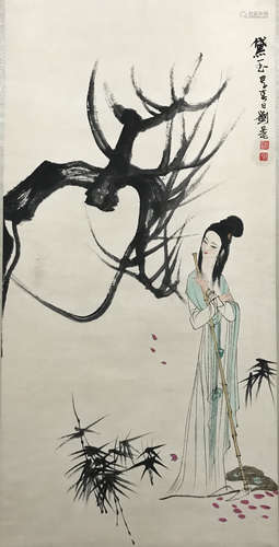 A Liu danzhai's figure painting