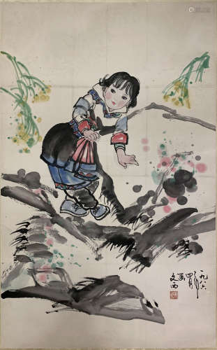 A Liu wenxi's figure painting(without frame)