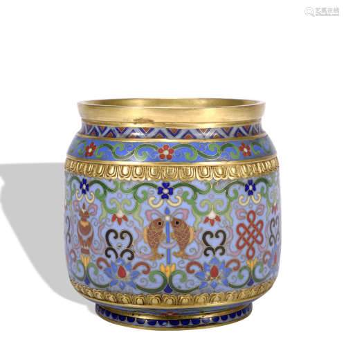 A Cloisonne enamel 'floral' vase