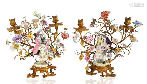 19TH CENTURY BLOCH & CIE ORMOLU CANDELABRAS