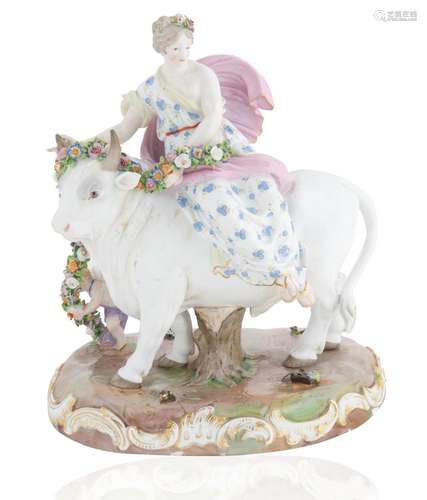 19TH CENTURY MEISSEN EUROPA PORCELAIN GROUP