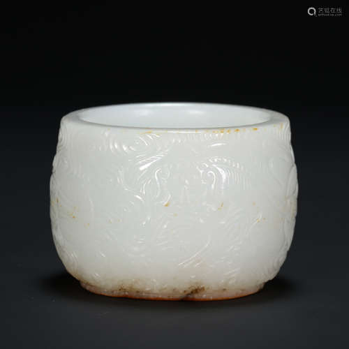 HETIAN WHITE JADE BRUSH WASHING, QING DYNASTY, CHINA