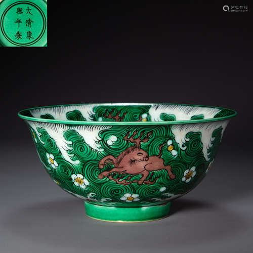 CHINESE FAMILLE ROSE PORCELAIN BOWL, KANGXI PERIOD, QING DYN...