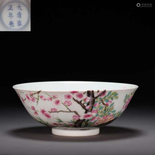 CHINESE FAMILLE ROSE PORCELAIN BOWL, YONGZHENG PERIOD, QING ...