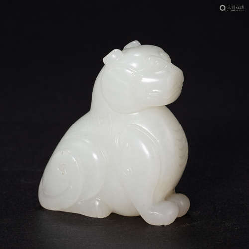 HETIAN WHITE JADE ANIMAL, QING DYNASTY