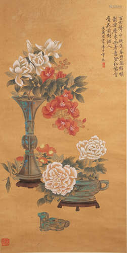 CHINESE CALLIGRAPHY AND PAINTING BY YUN BING, QING DYNASTY