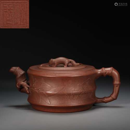 CHINESE ZISHA POT BY ZHU KEXIN, REPUBLIC OF CHINA